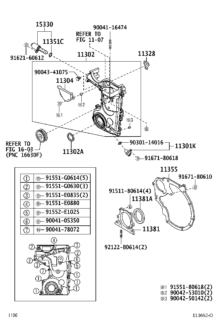 Timing Gear Cover & Rear End Plate