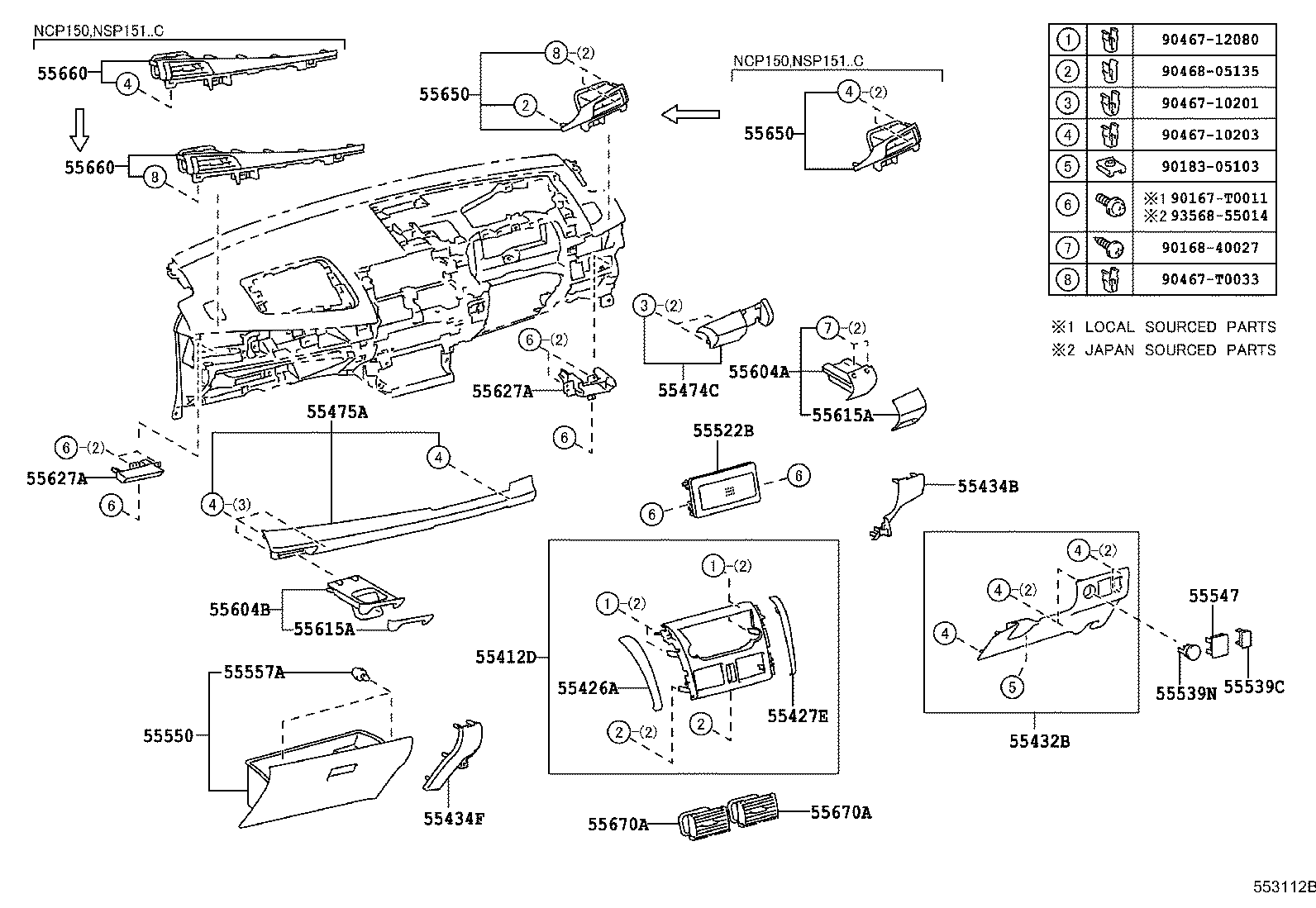 Instrument Panel Glove Compartment