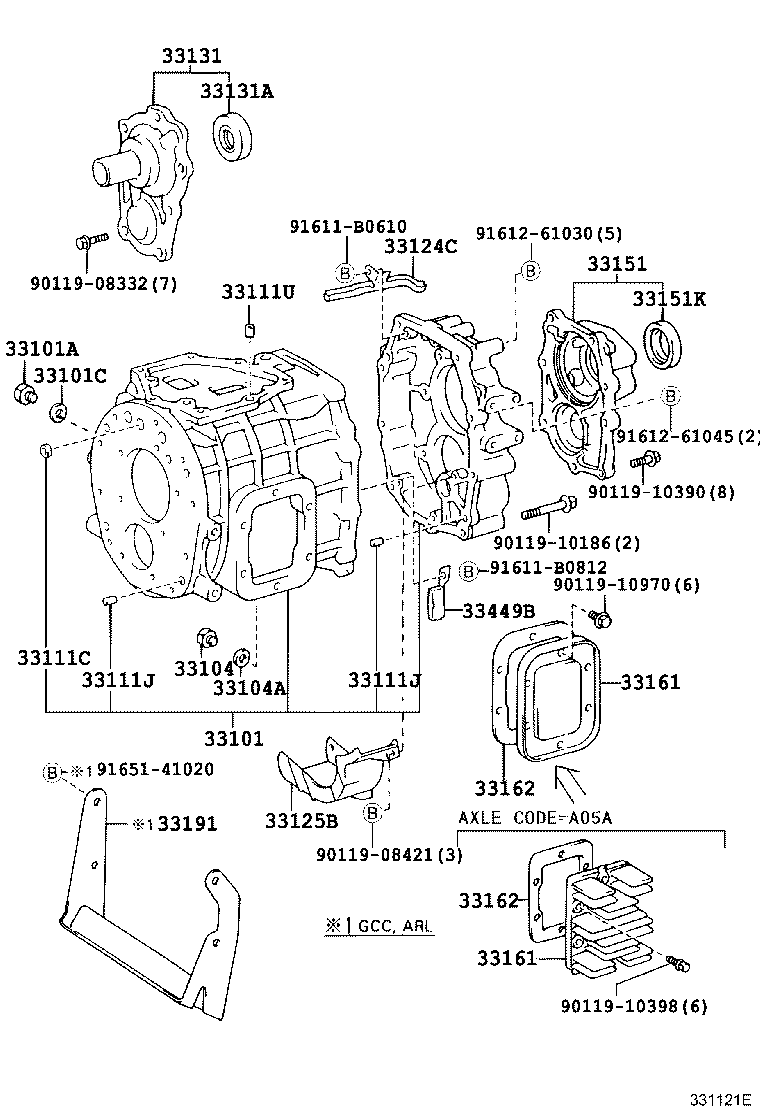 Carcasa de embrague + caja de transmisión