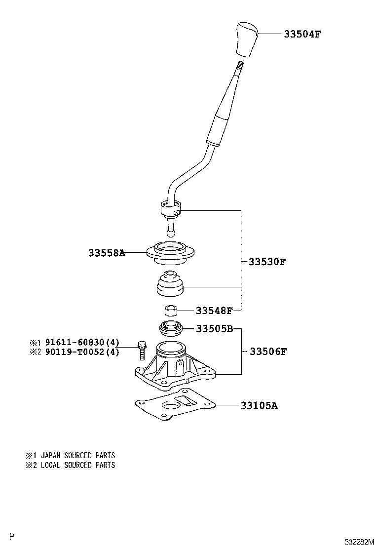 Shift Lever & Retainer