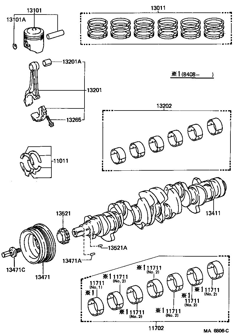 Cigüeñal y pistón