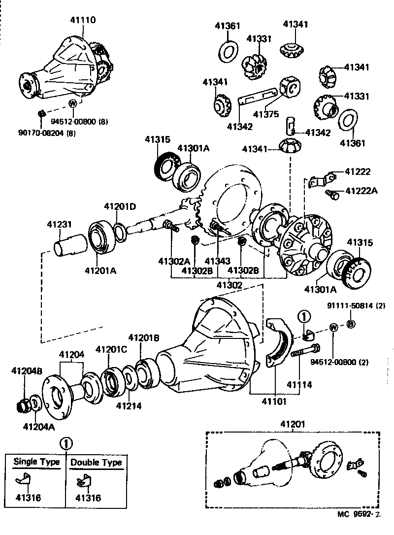 Rear Axle Housing Differential