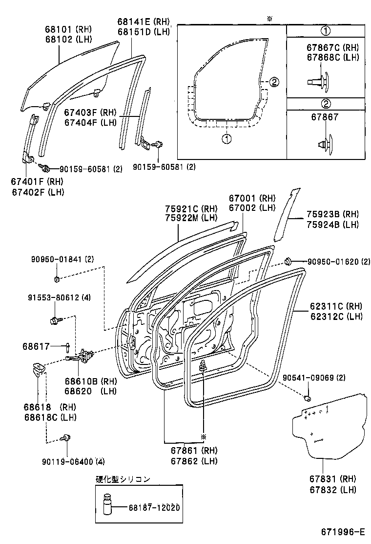 Front Door Panel & Glass