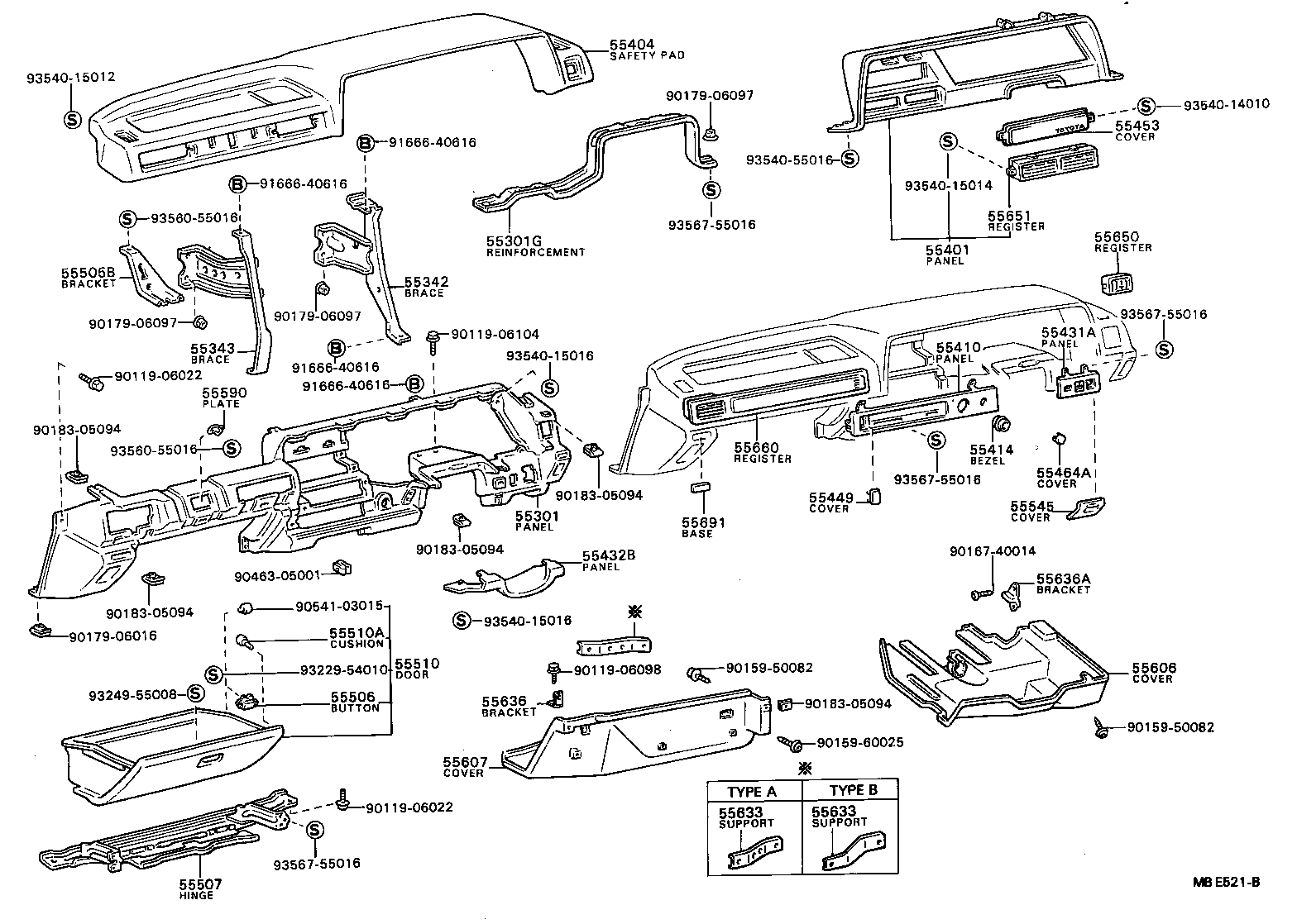 Instrument Panel Glove Compartment