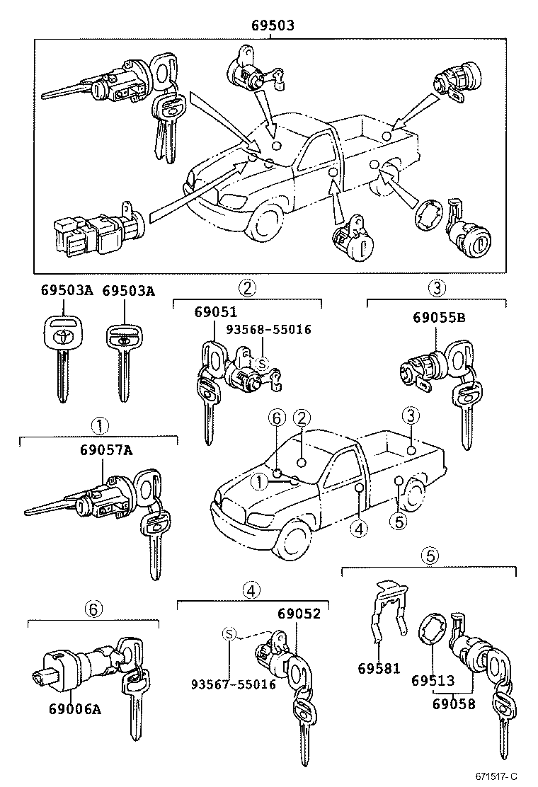 Juego de cilindro de cerradura