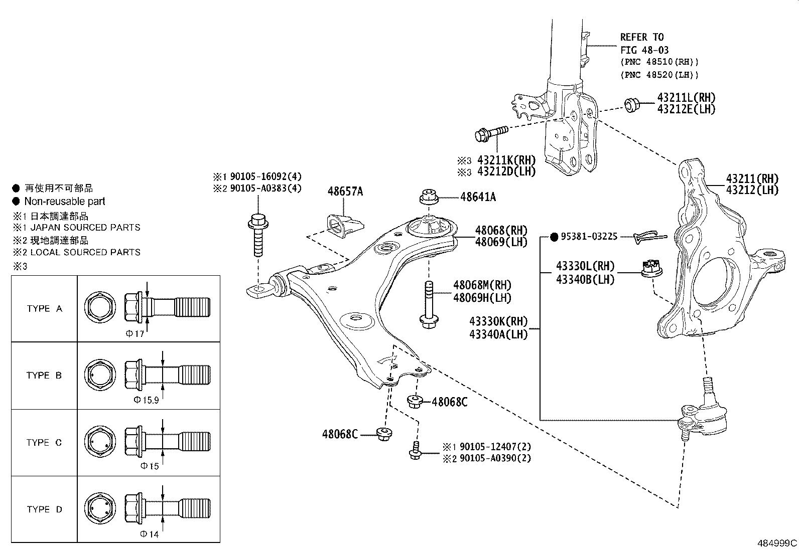 Front Axle Arm Steering Knuckle