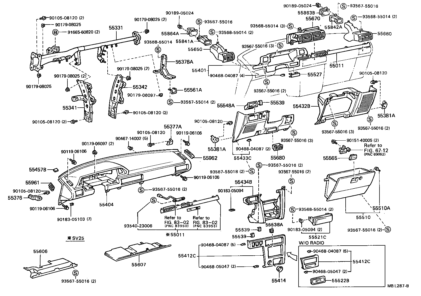Instrument Panel Glove Compartment