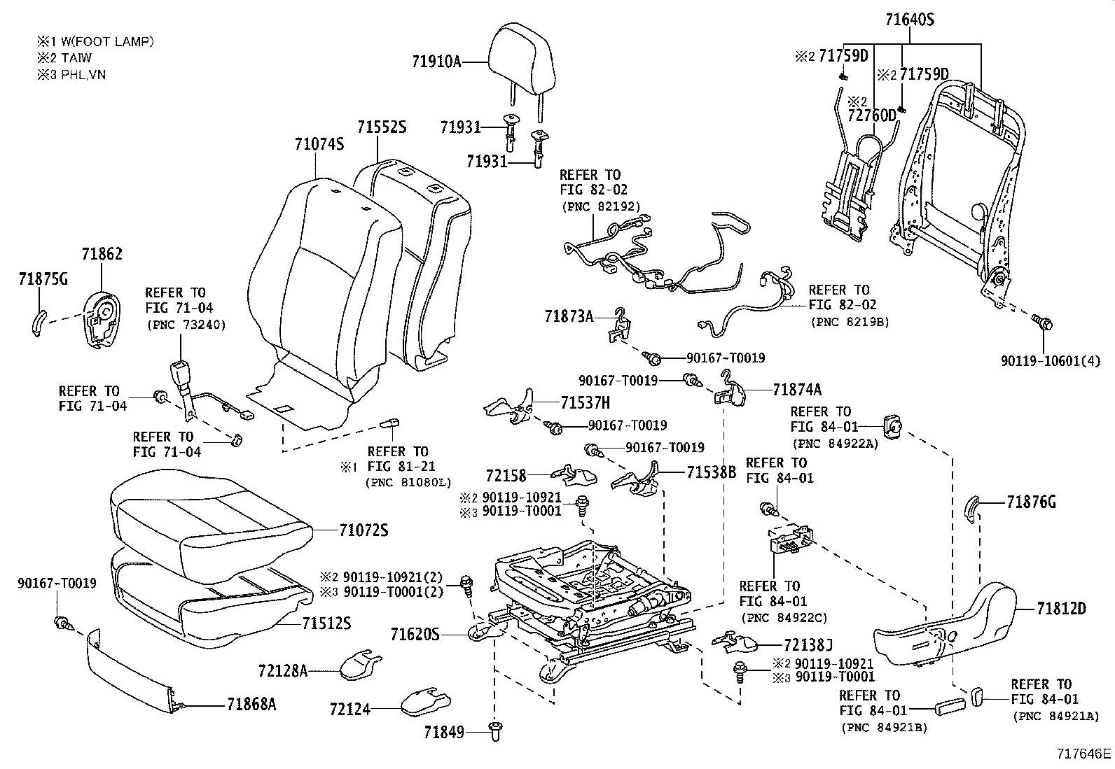 Asiento delantero y riel del asiento