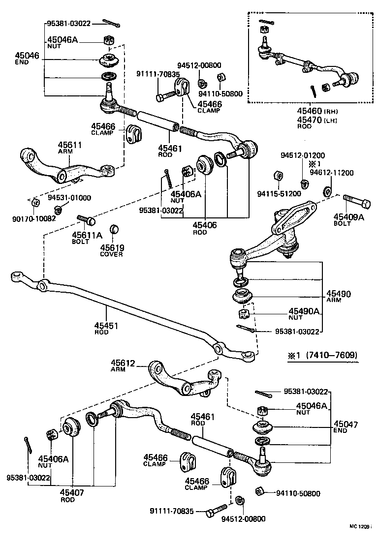 Enlace del mecanismo de dirección