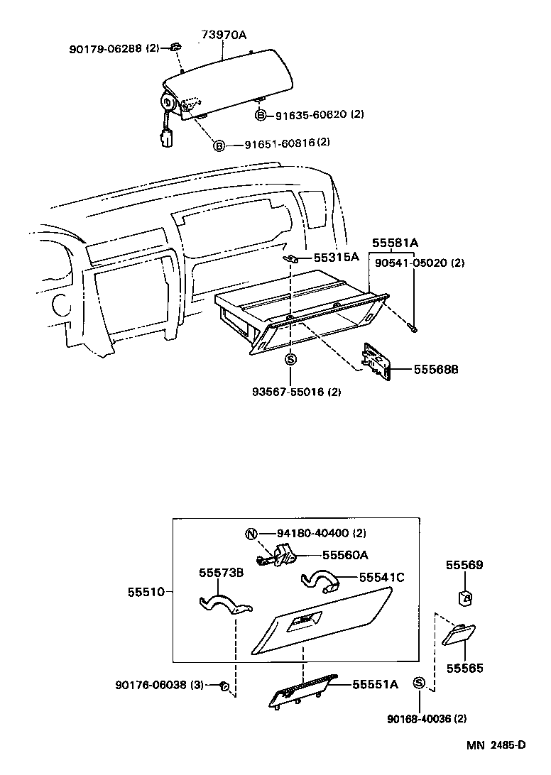 Instrument Panel Glove Compartment