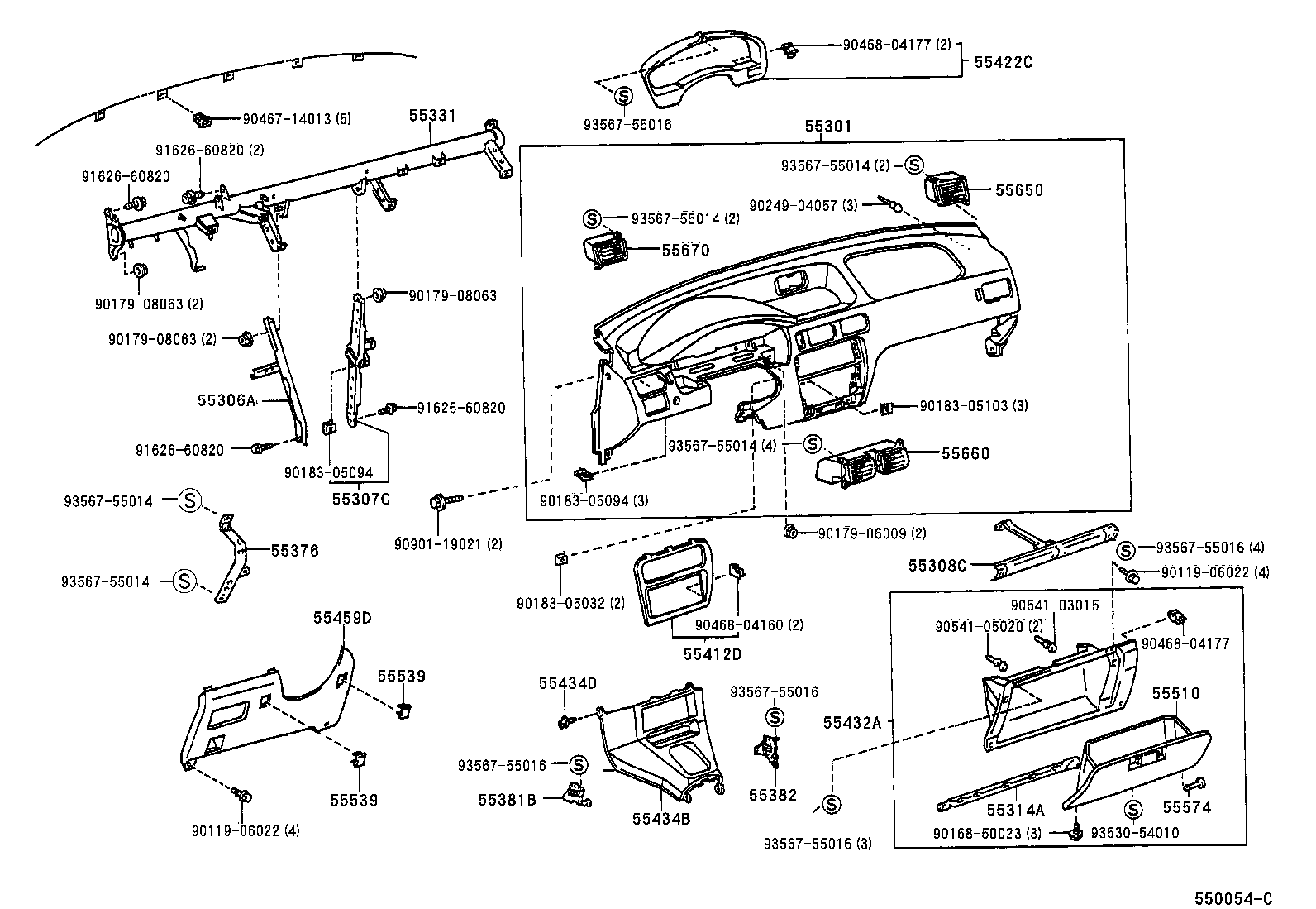 Instrument Panel Glove Compartment