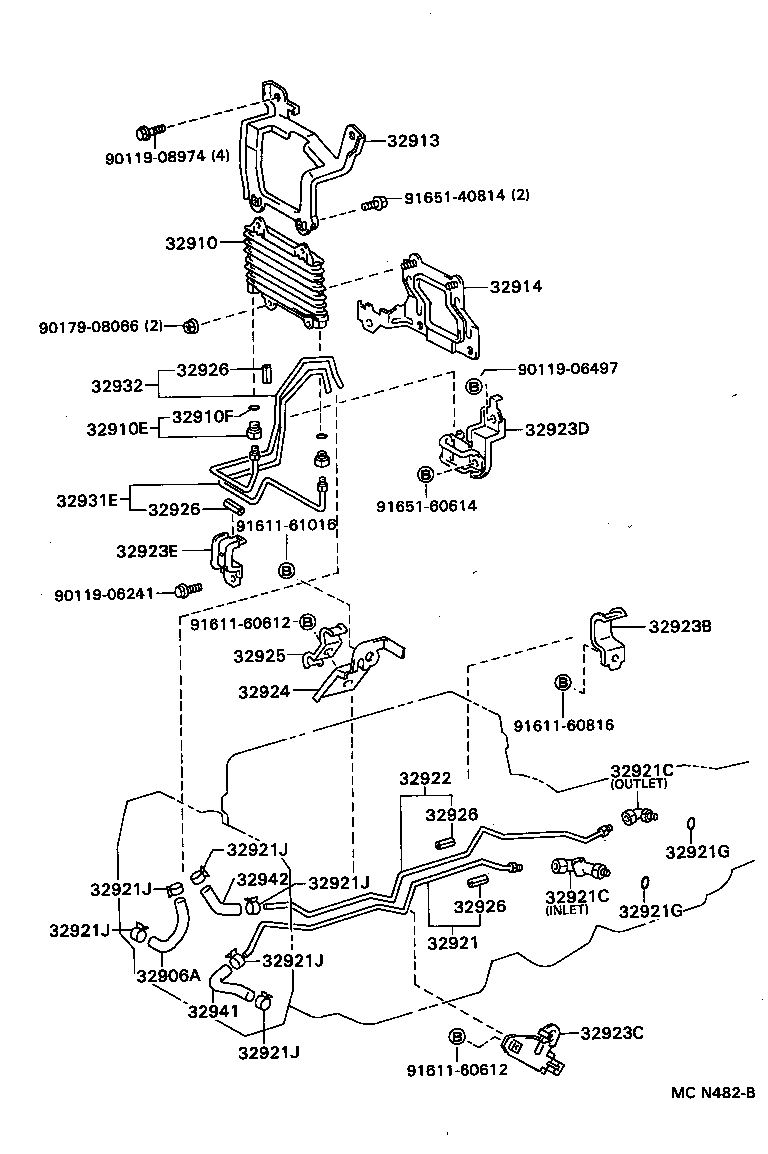 Enfriador de aceite y tubo