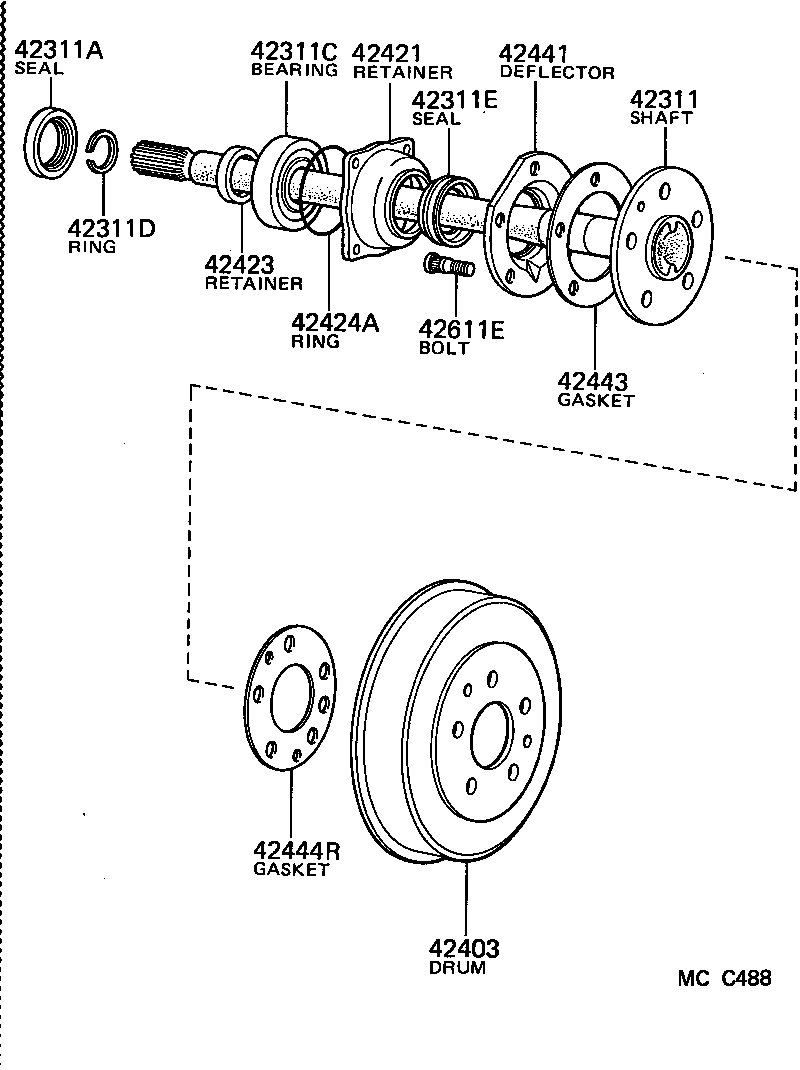 Rear Axle Shaft Hub