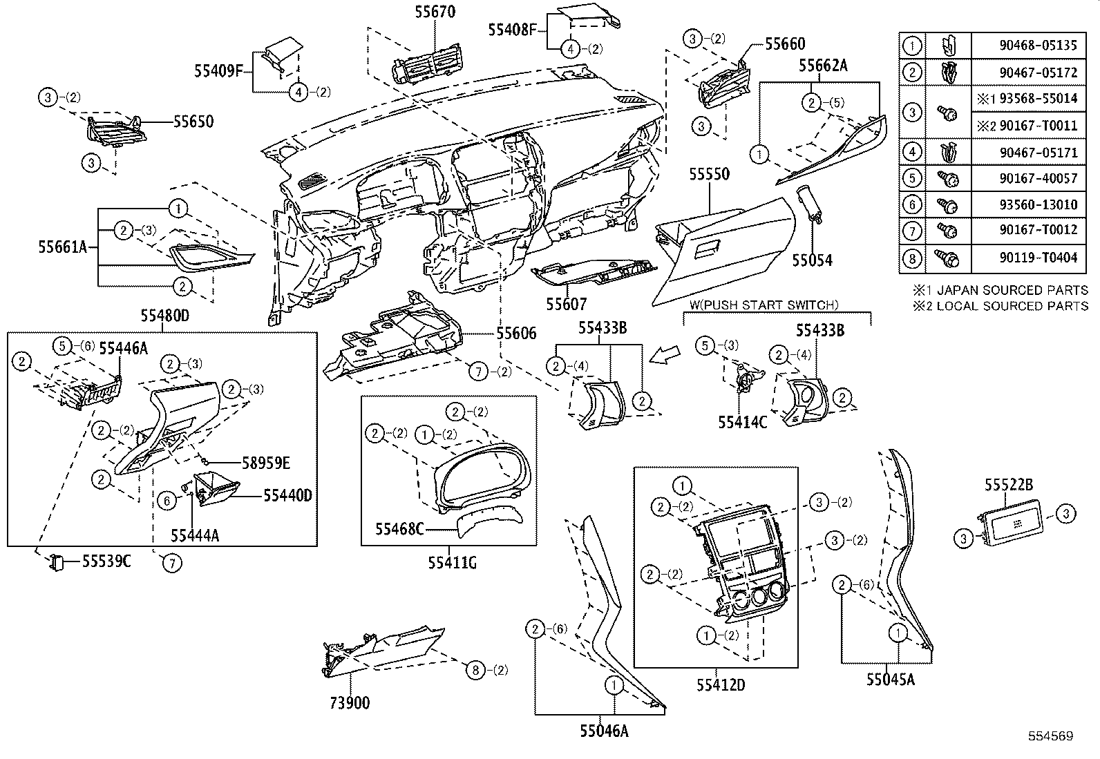 Instrument Panel Glove Compartment