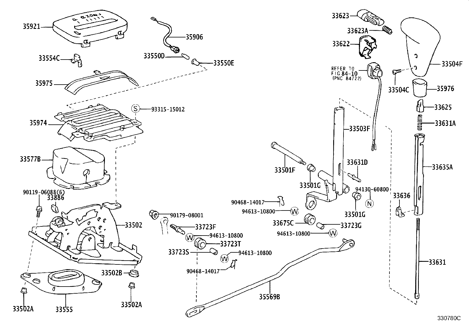 Shift Lever & Retainer