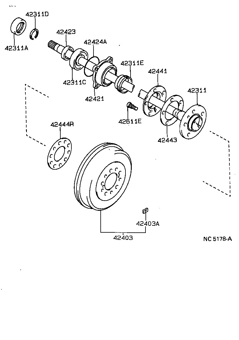 Rear Axle Shaft Hub