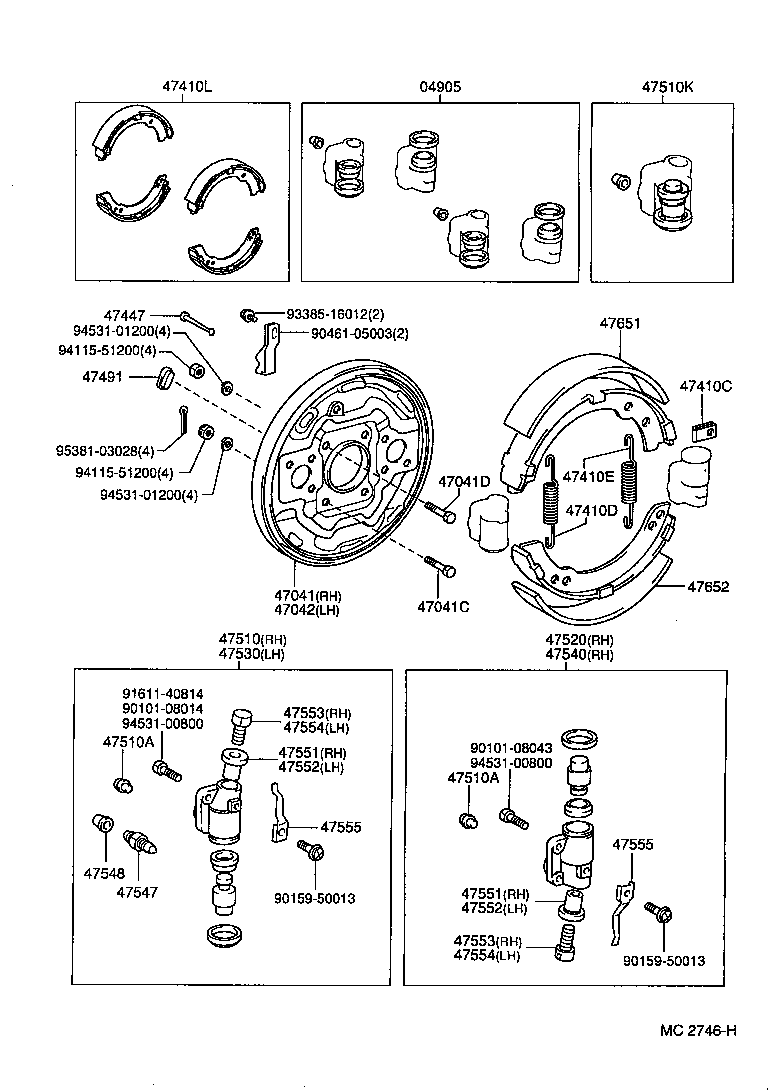 Cilindro de rueda de freno de tambor delantero