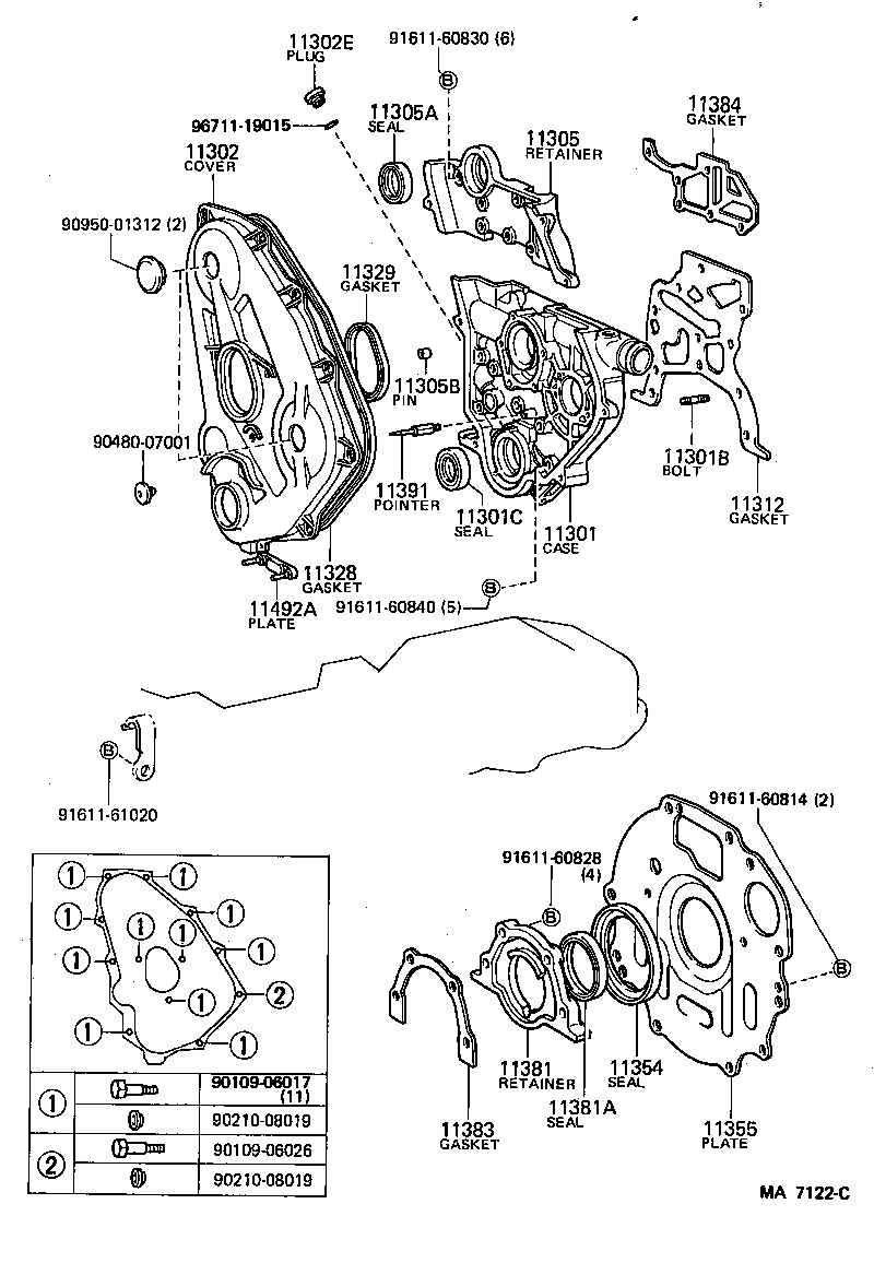 Timing Gear Cover & Rear End Plate