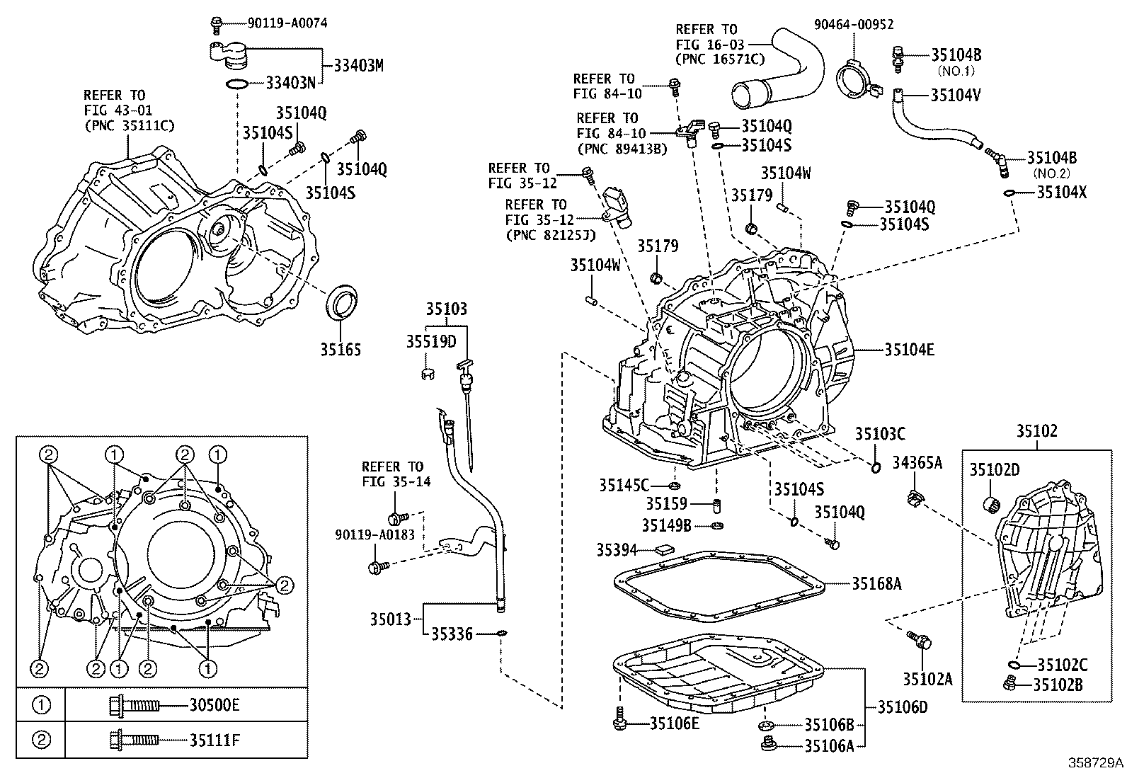 Transmission Case & Oil Pan