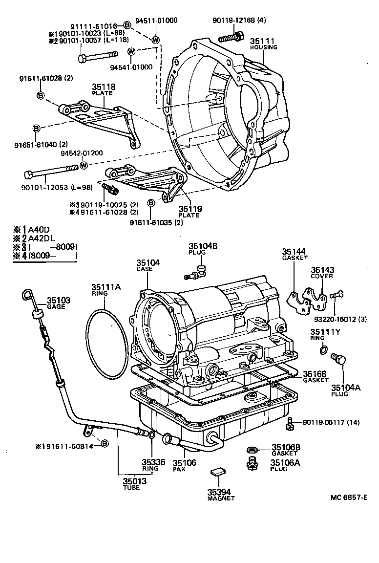 Caja de transmisión y cárter de aceite