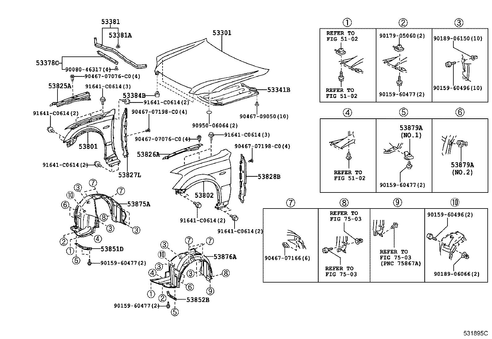 Capó y guardabarros delantero