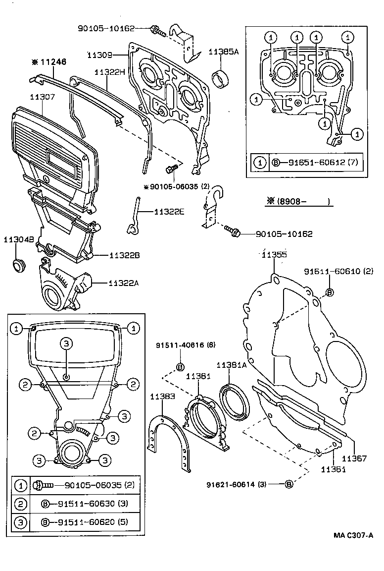 Timing Gear Cover & Rear End Plate