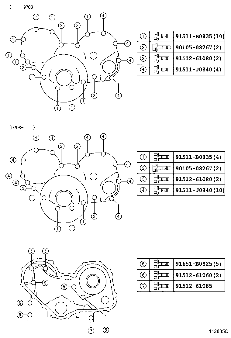 Cubierta del engranaje de distribución y placa final trasera