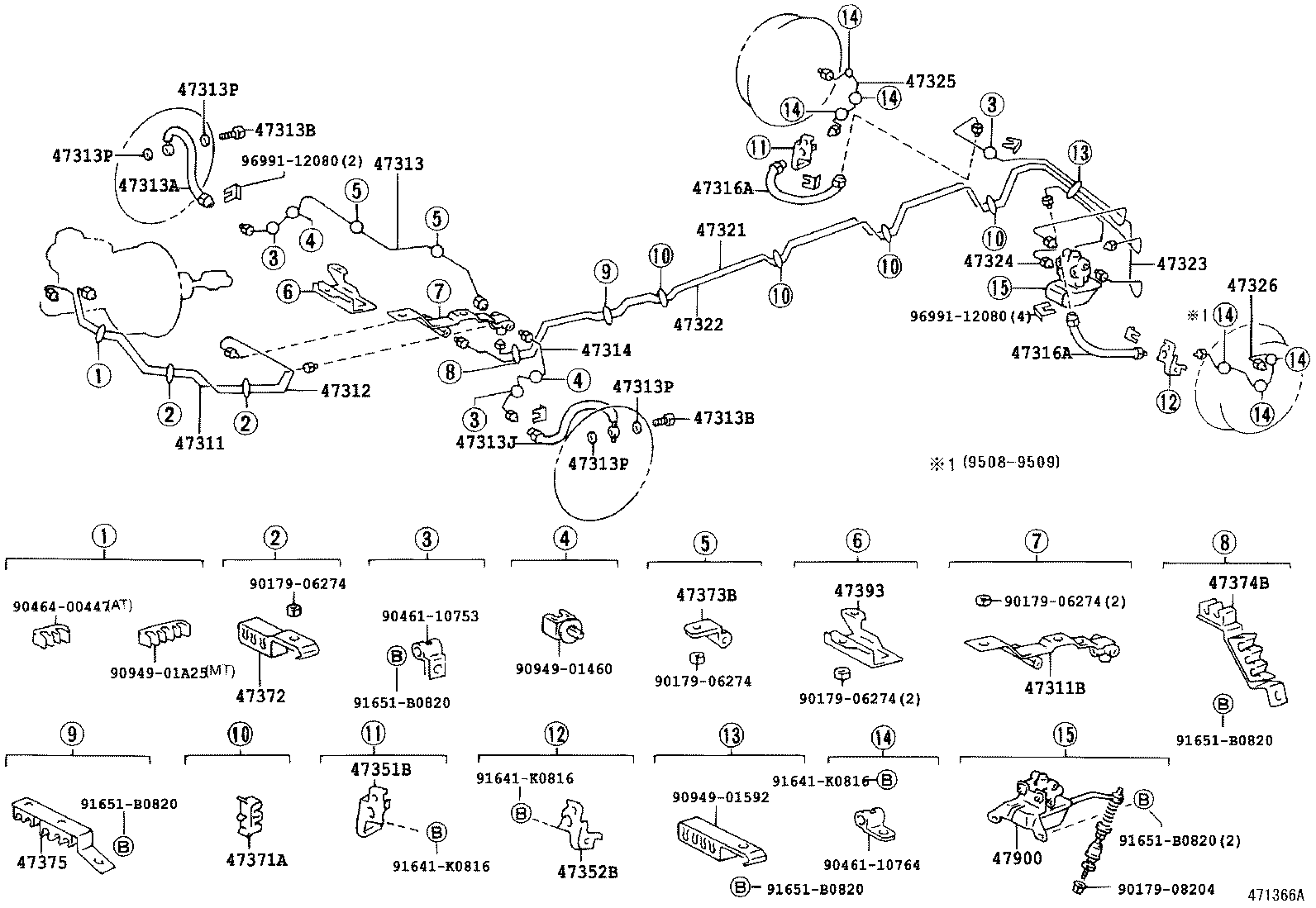 Abrazadera del tubo de freno