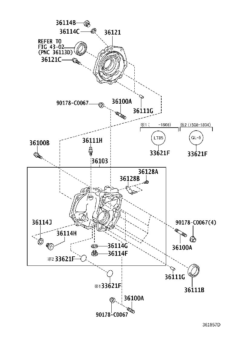 Caja de transferencia y carcasa de extensión