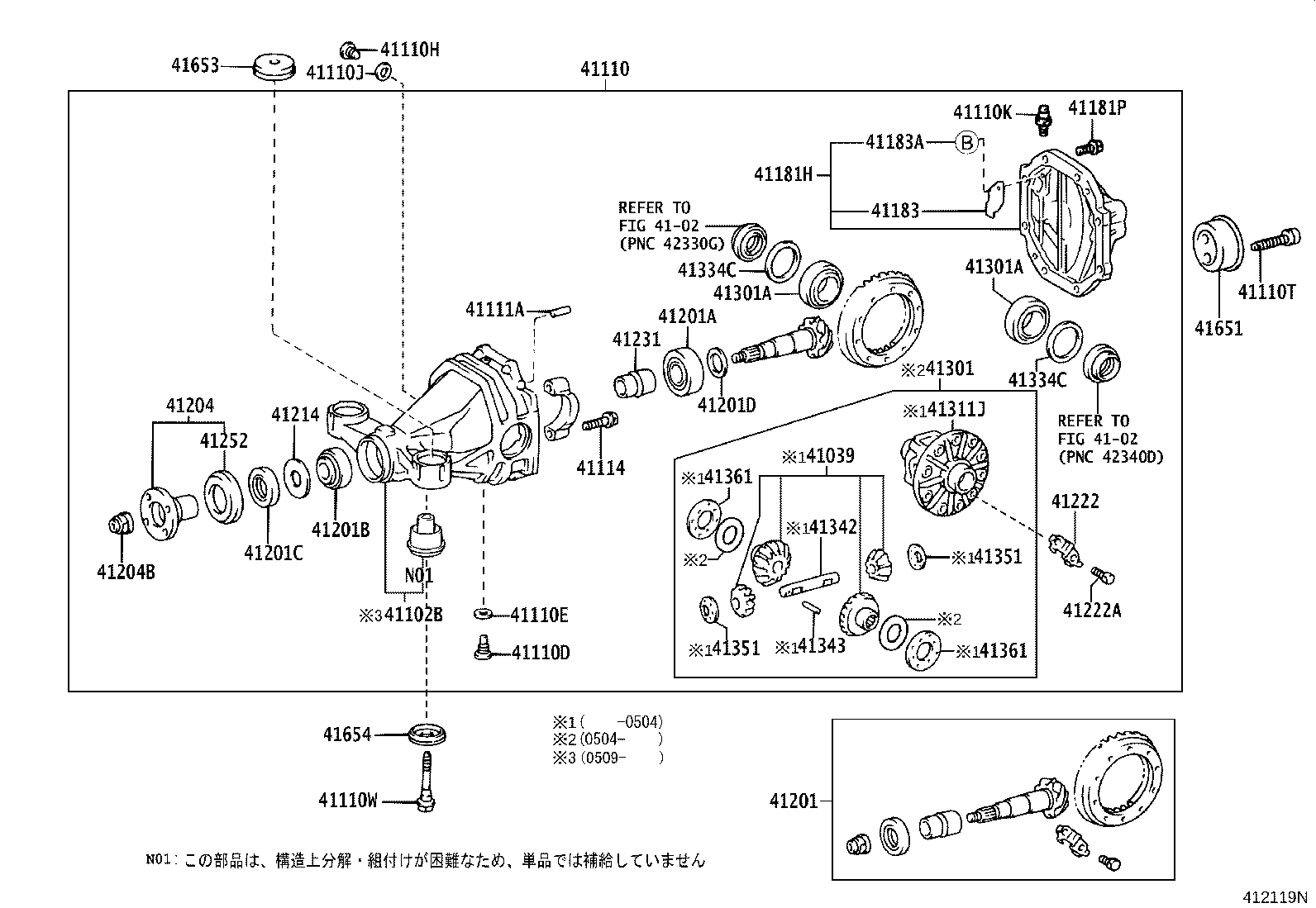 Rear Axle Housing Differential