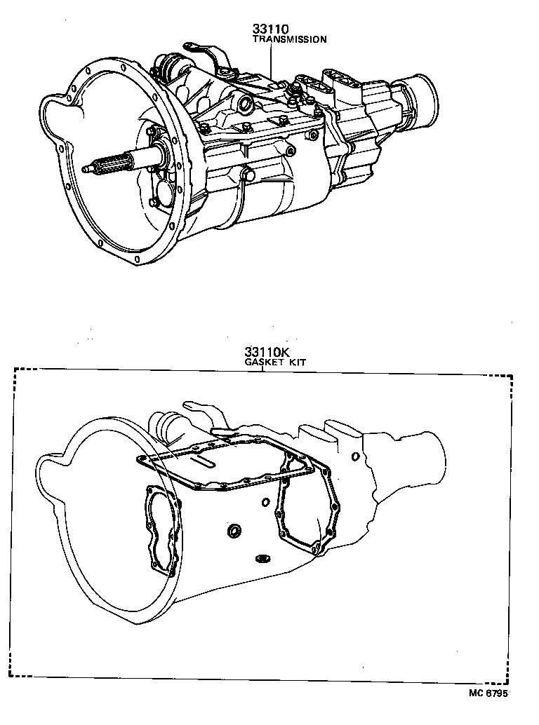 Conjunto de transmisión o transmisión y kit de juntas