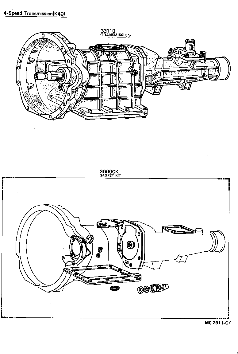 Conjunto de transmisión o transmisión y kit de juntas