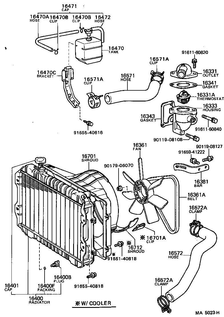 Radiator Water Outlet