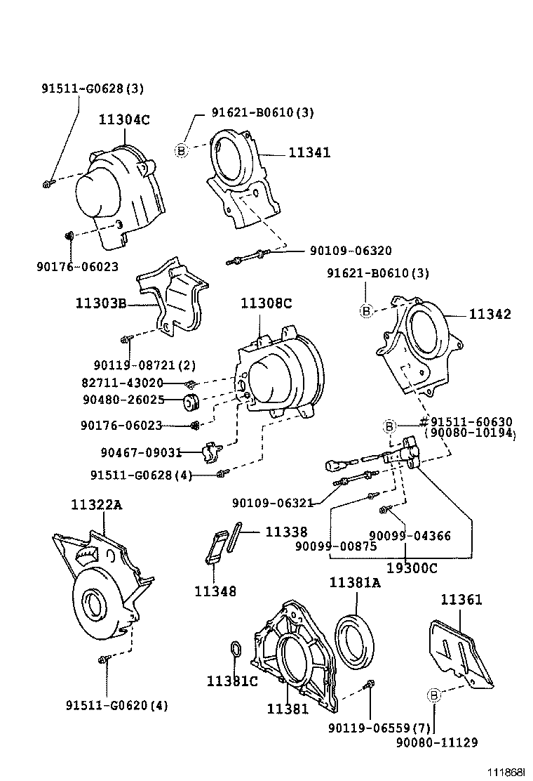 Timing Gear Cover & Rear End Plate