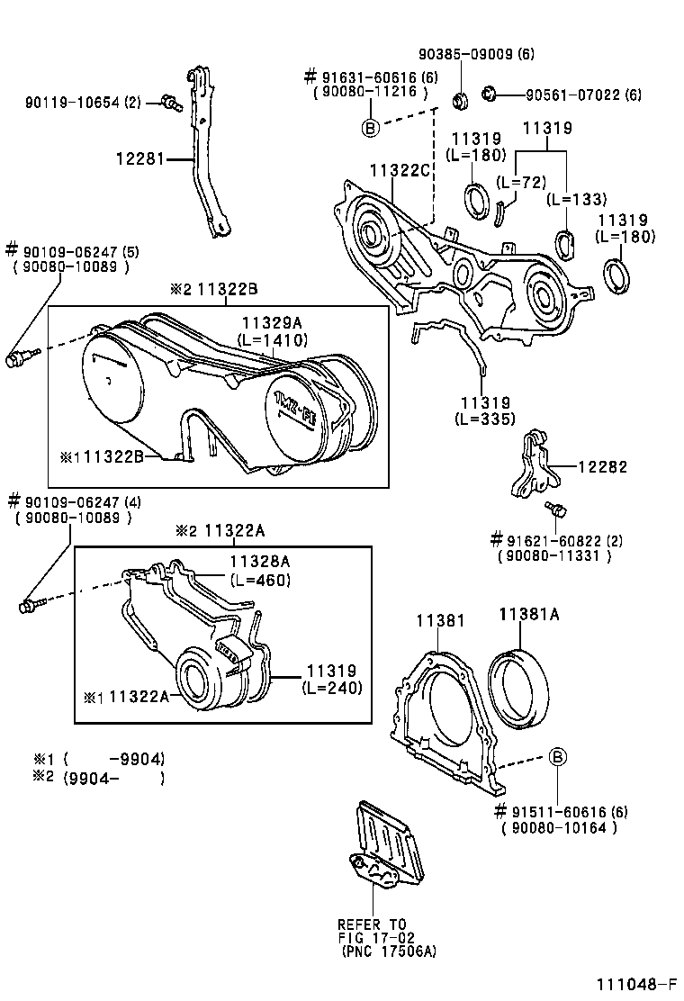 Timing Gear Cover & Rear End Plate