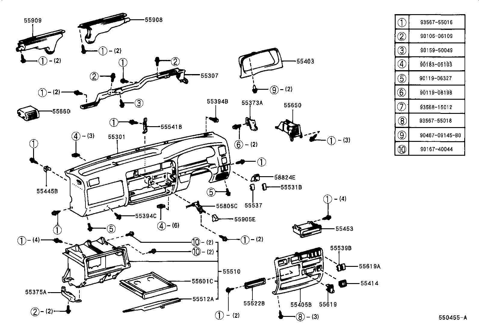 Instrument Panel Glove Compartment