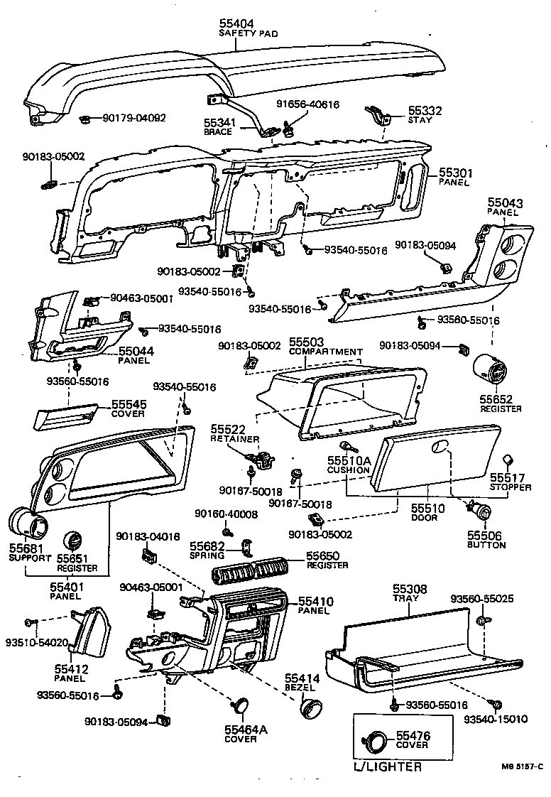 Instrument Panel Glove Compartment