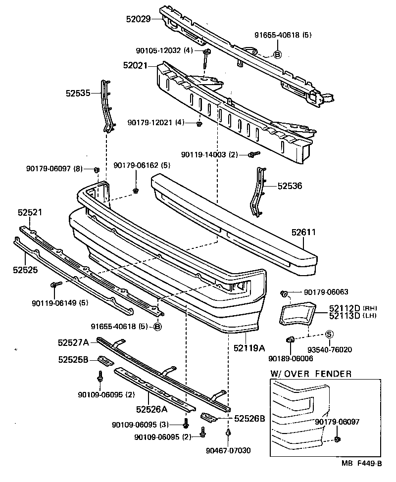 Front Bumper Bumper Stay