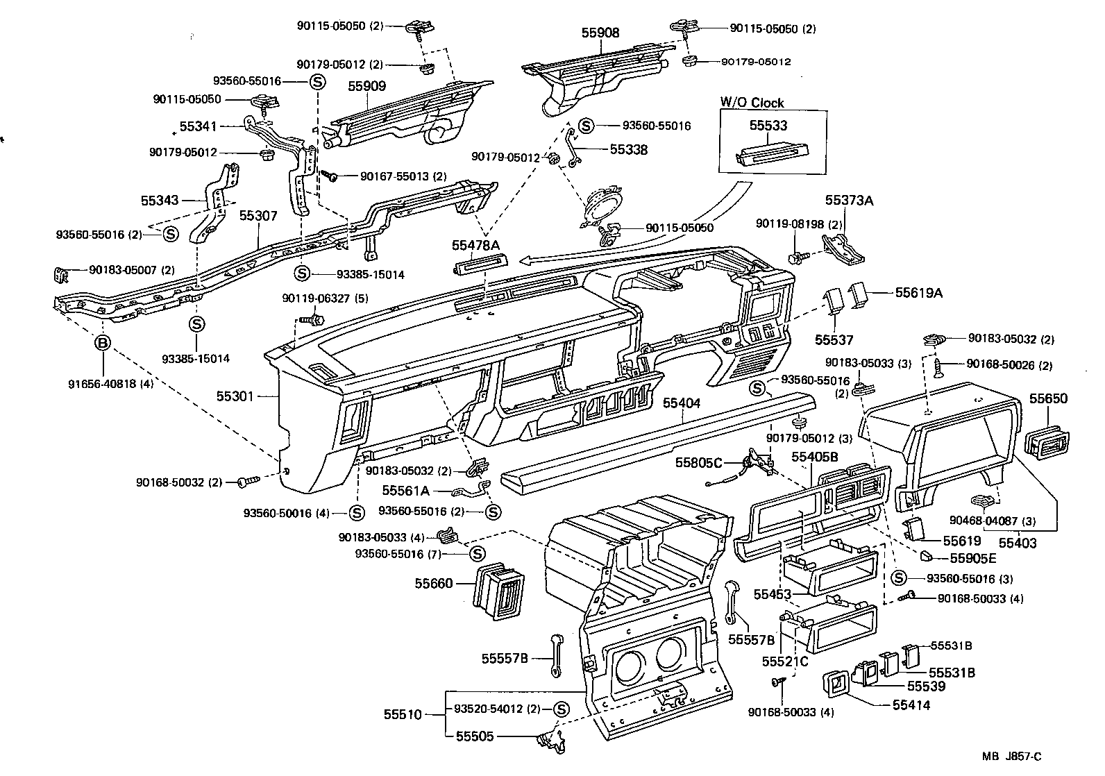 Instrument Panel Glove Compartment