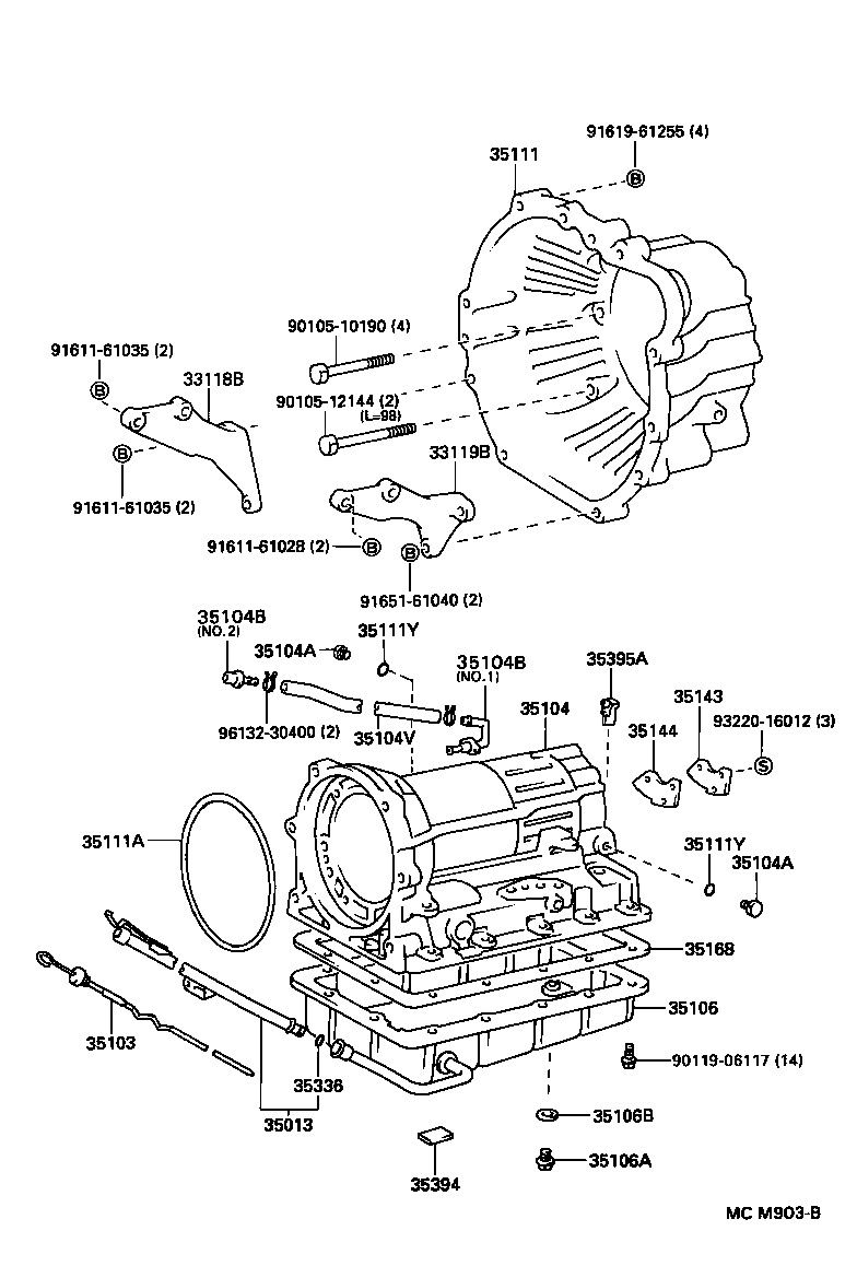 Caja de transmisión y cárter de aceite