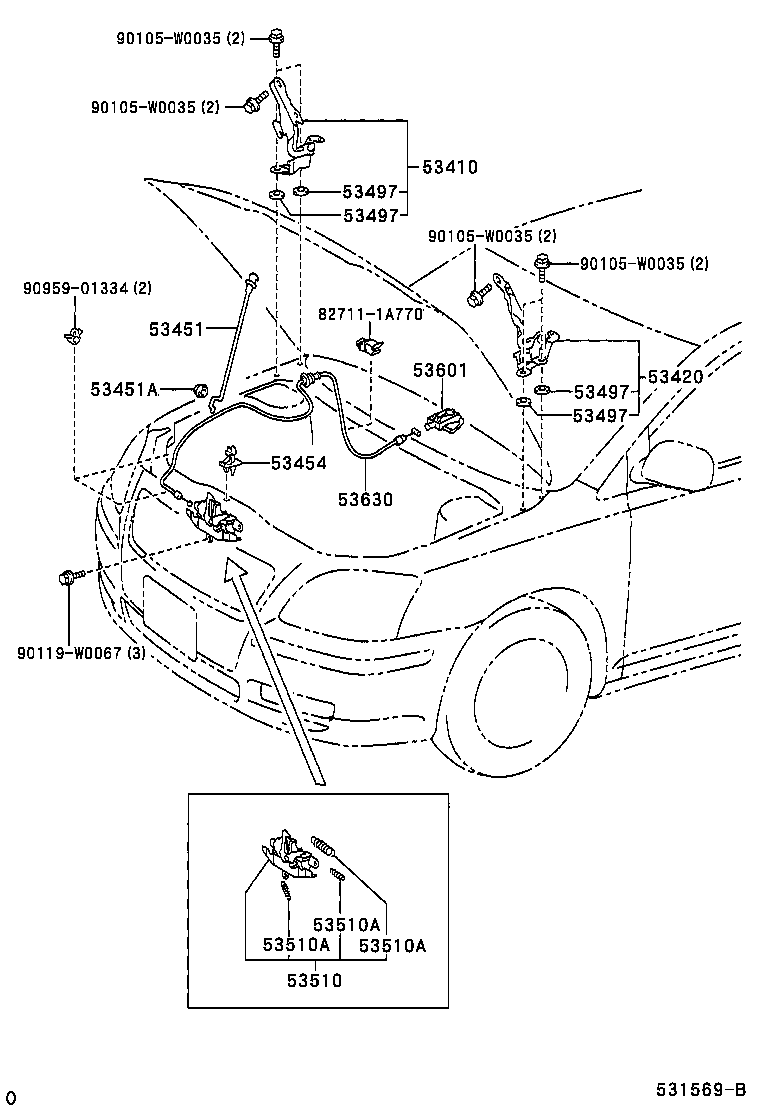 Hood Lock & Hinge