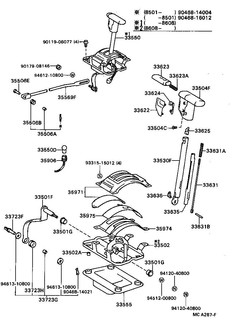 Shift Lever & Retainer