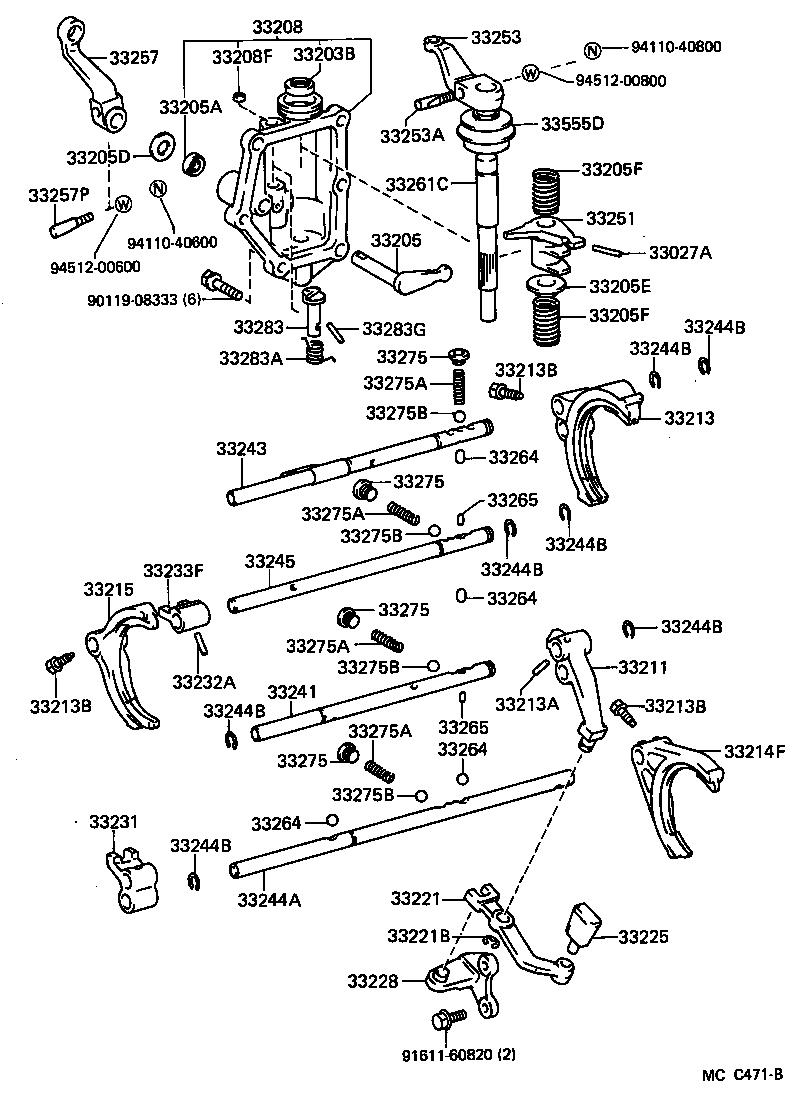 Gear Shift Fork Lever Shaft