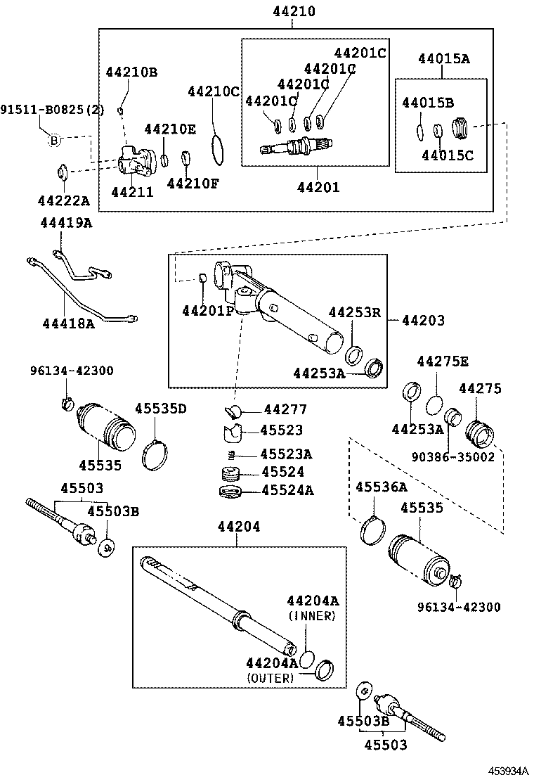 Enlace del mecanismo de dirección