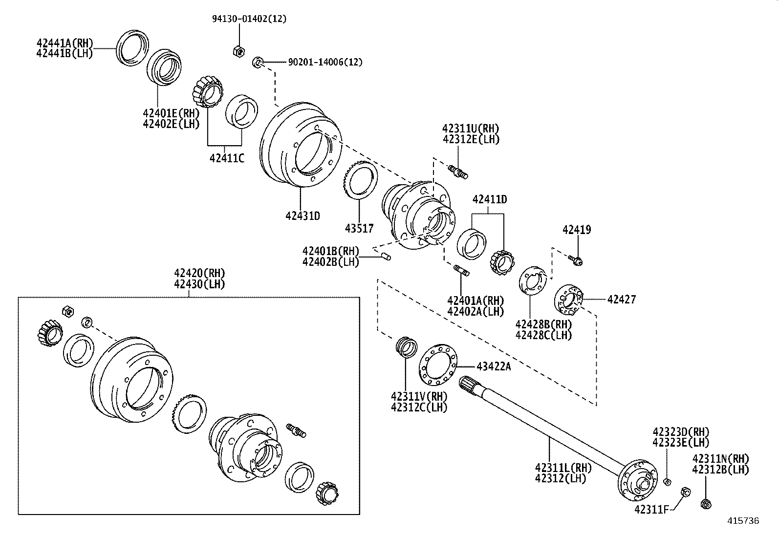 Rear Axle Shaft Hub
