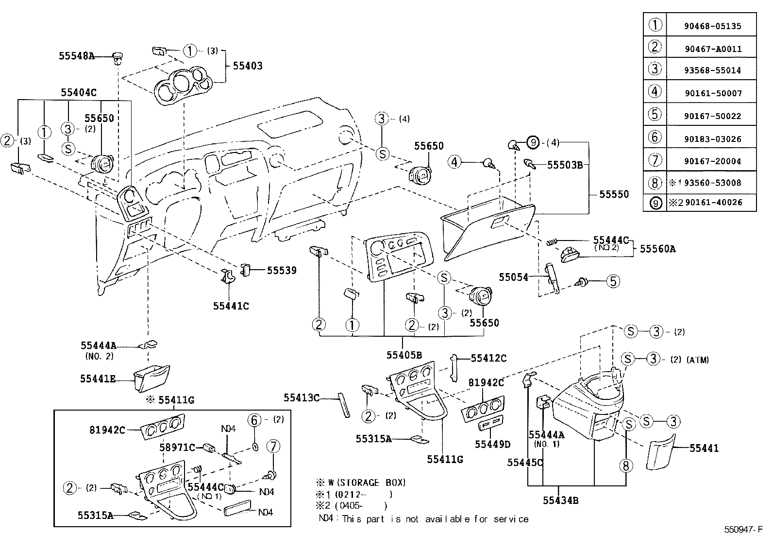 Instrument Panel Glove Compartment