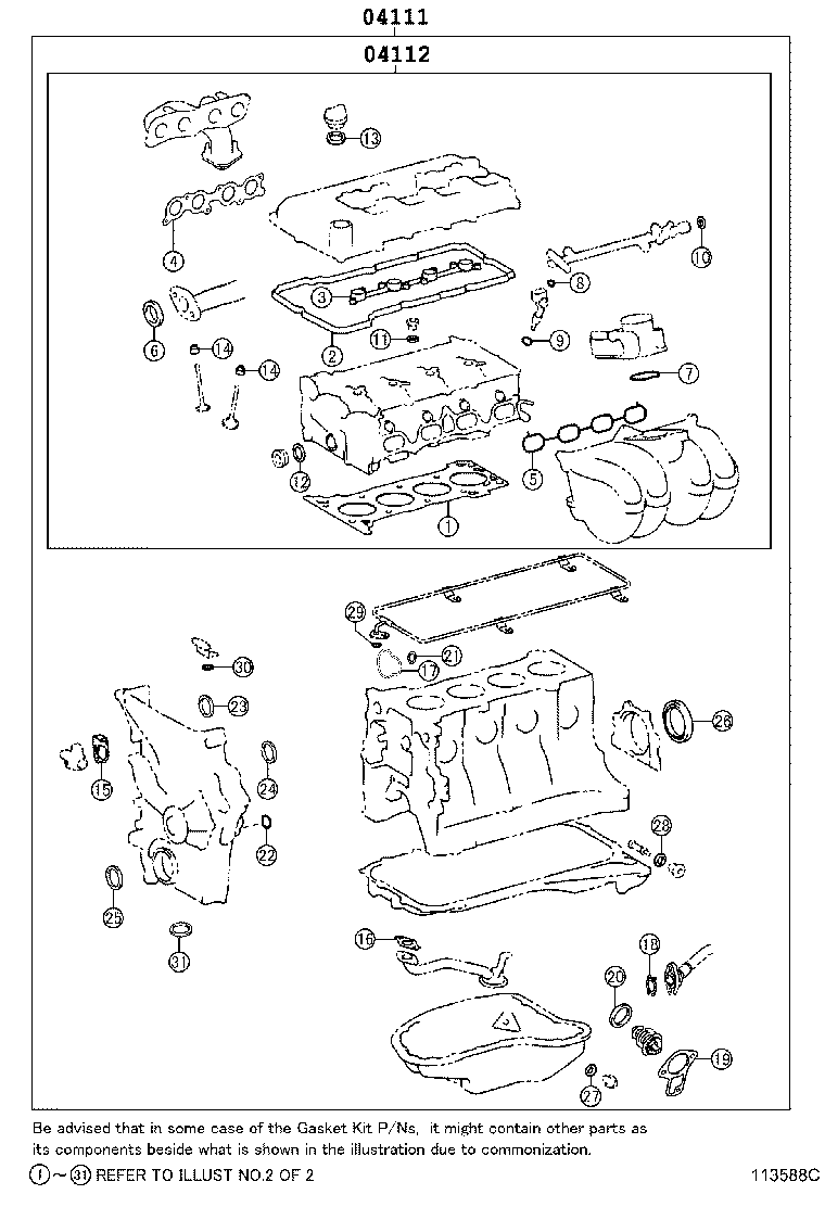 Engine Overhaul Gasket Kit