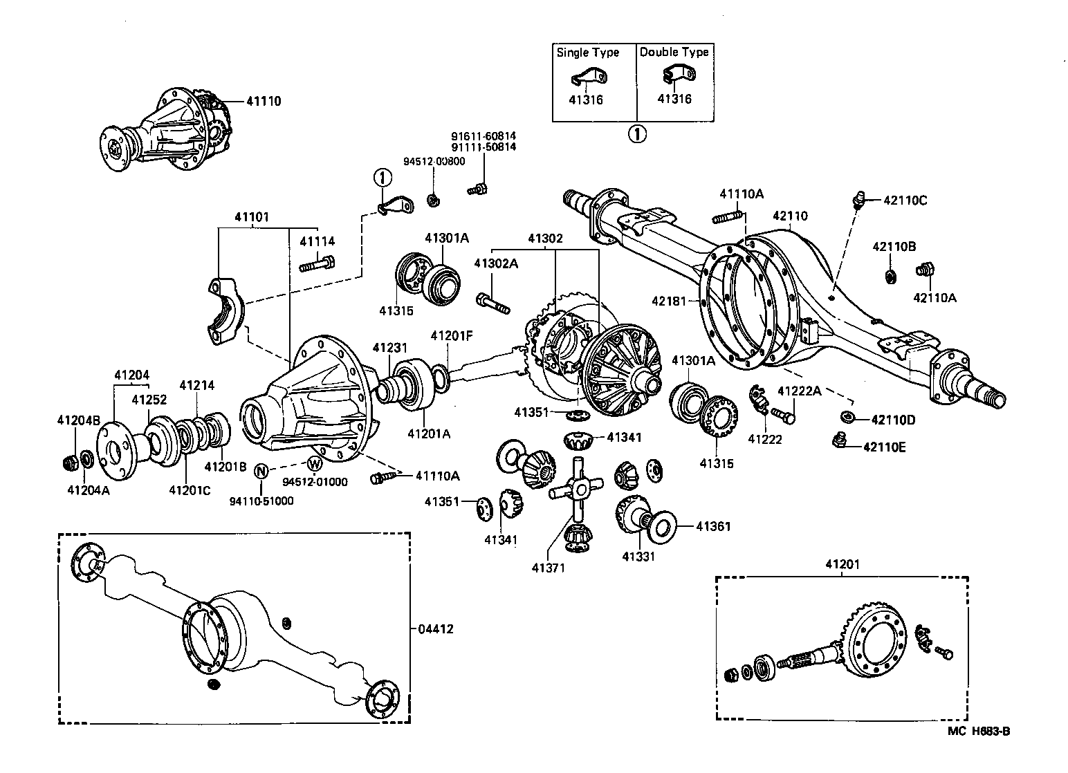 Rear Axle Housing Differential