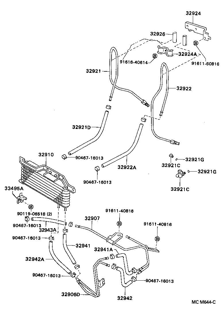 Enfriador de aceite y tubo