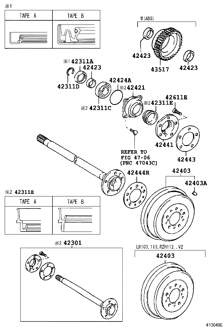 Rear Axle Shaft Hub